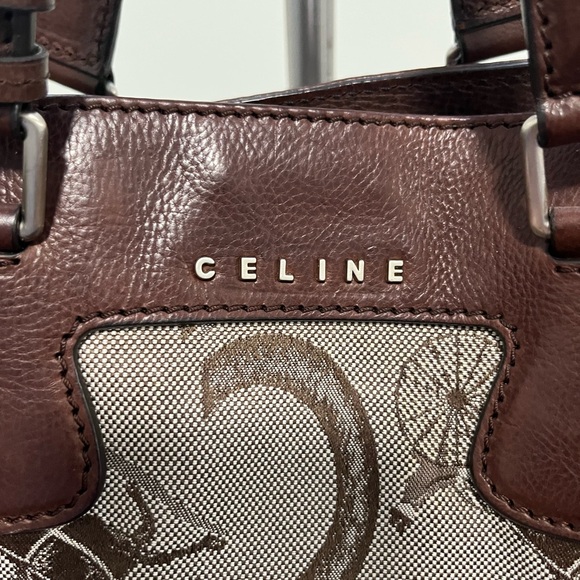 Celine Triomphe Vintage Canvas and Leather Bag - Picture 4 of 14
